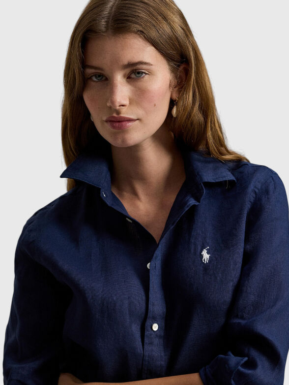 Long-sleeved linen shirt - 4