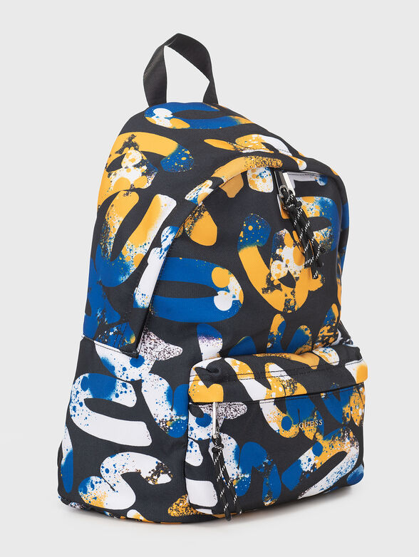 Backpack with contrasting print - 3