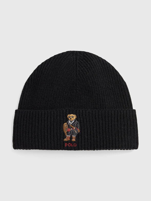 Wool blend hat with Polo Bear embroidery - 1