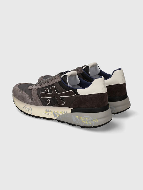 Suede and textile sneakers - 4