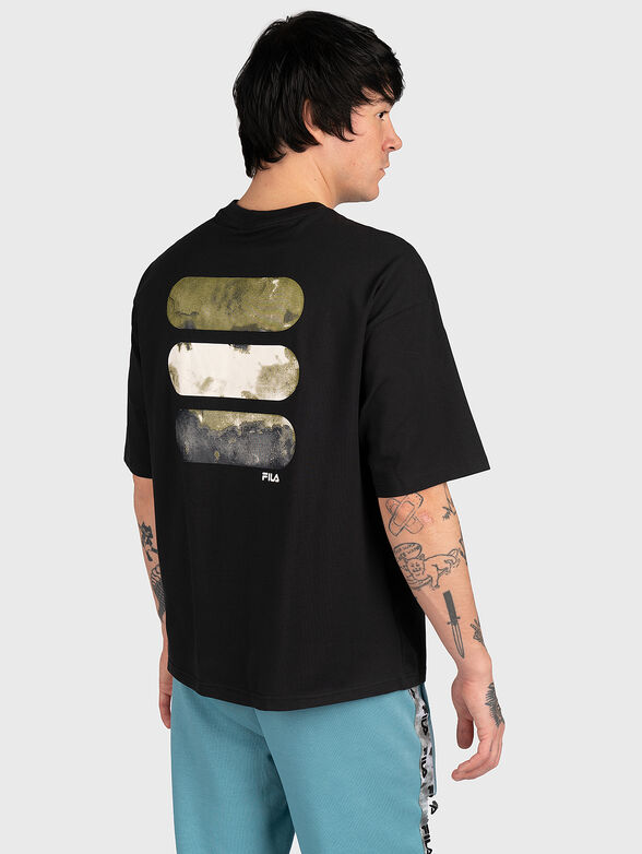 COTTENS black T-shirt with print on the back - 2