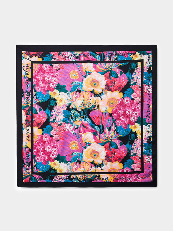 Square scarf with floral print - 1