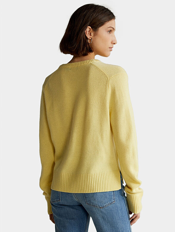 Yellow cardigan with ribbons - 2