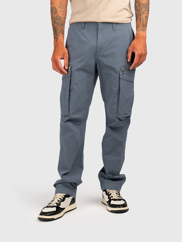 Cotton poplin cargo pants - 1