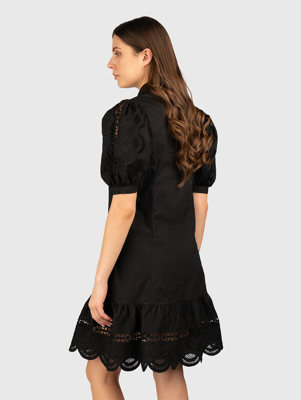 Cotton poplin dress with embroidery - 2