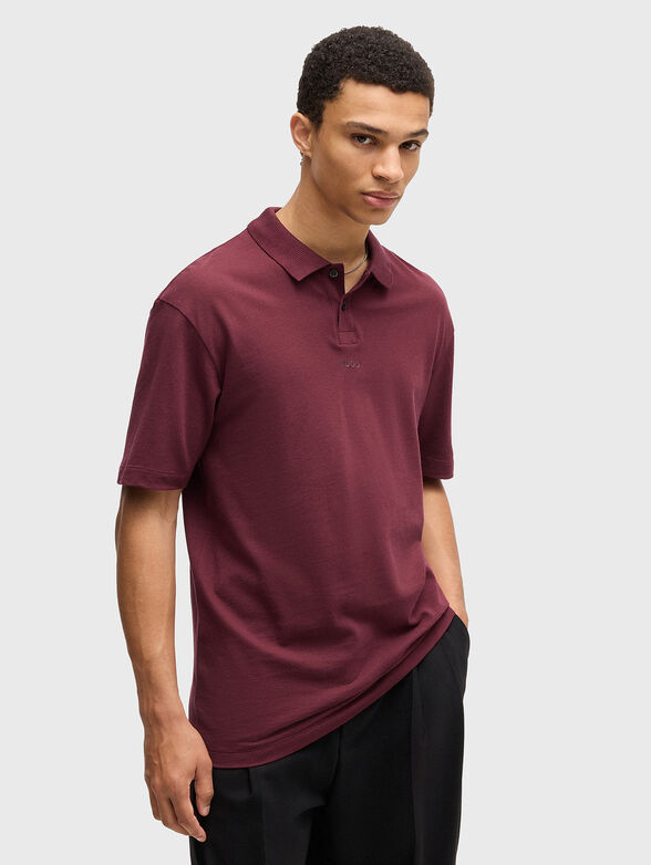 Black polo shirt with logo detail - 1