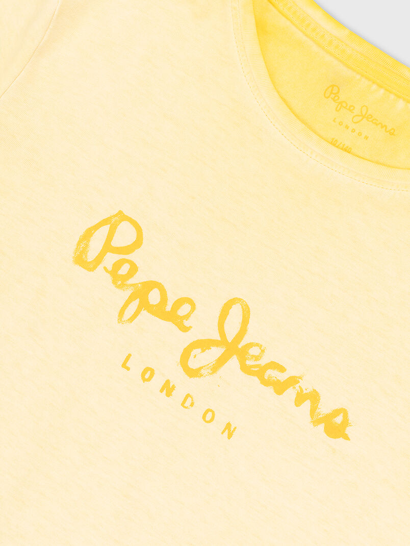 Yellow logo T-shirt  - 3