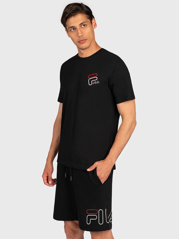 JANTO T-shirt in black with logo print - 1