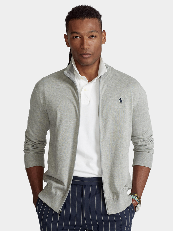 Grey cardigan brand POLO RALPH LAUREN — Globalbrandsstore.com/en