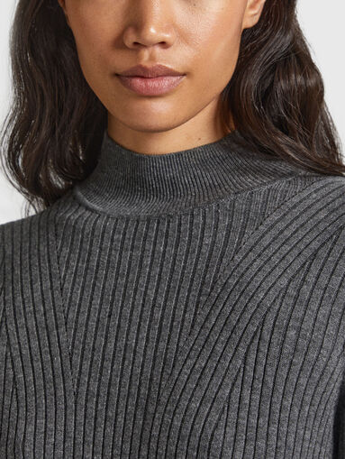 Black midi dress with slit  - 5