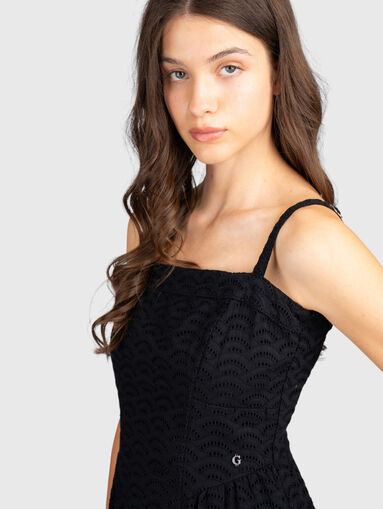 Midi black dress - 4