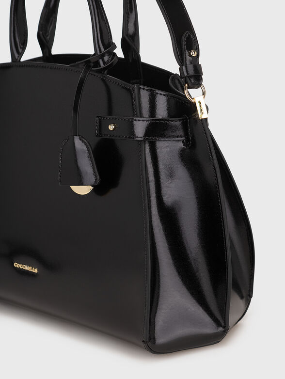 Black genuine leather bag - 5