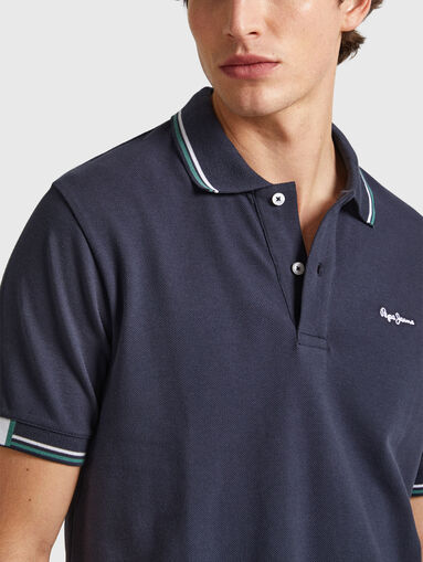HARLEY dark blue polo-shirt - 5