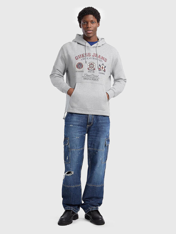 Cotton sweatshirt with hood - 2