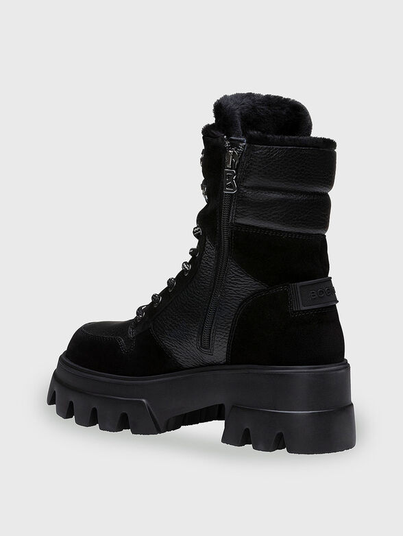 SAPPORO leather boots with logo detail - 2