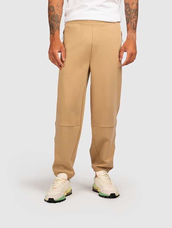 Cotton sports trousers with pockets - 1