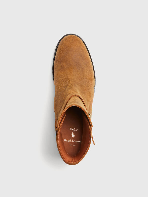 Brown leather boots - 4