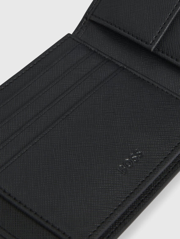 Leather wallet with logo print - 2