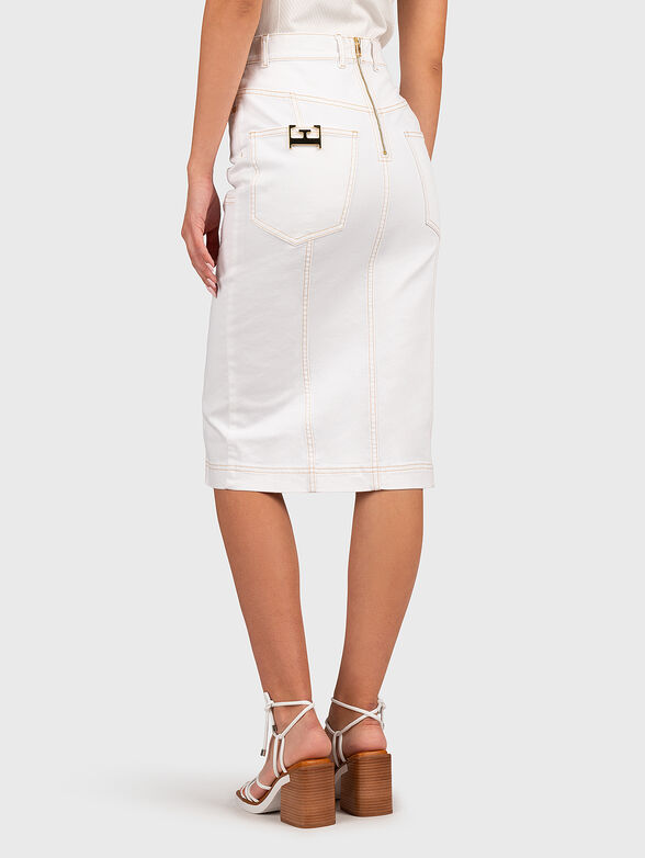 White skirt with slit - 2