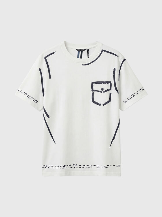 Тениска с контрастни елементи - 1