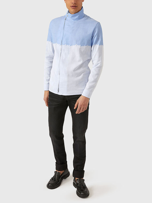 Cotton shirt with zip - 2