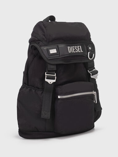Black backpack with logo detail  - 4