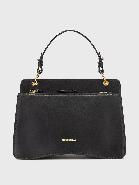 Beige leather bag with long strap - 3