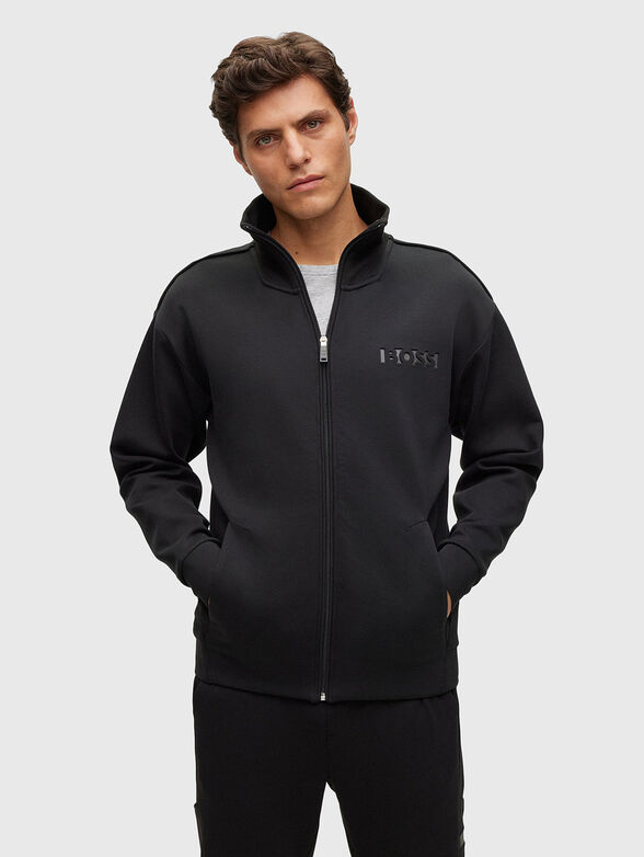 Cotton-blend sweatshirt with logo  - 1