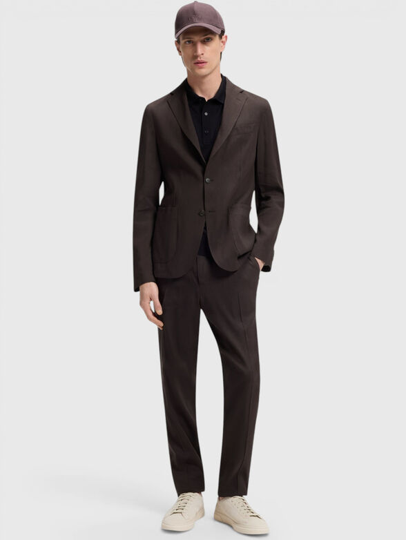 Single-breasted jacket made of a linen blend - 2