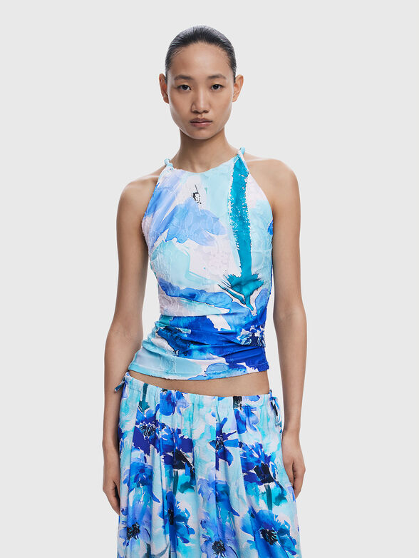 Maxi skirt with pockets and elastic waist - 3