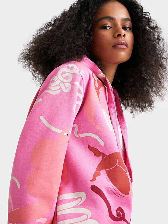 BRAVA oversized sweatshirt with multicolored print - 4