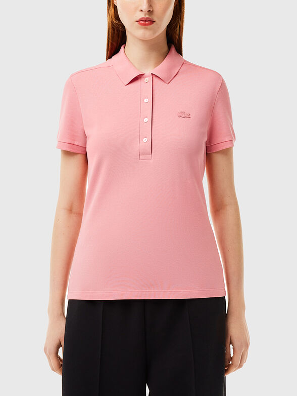 Burgundy cotton polo shirt - 1