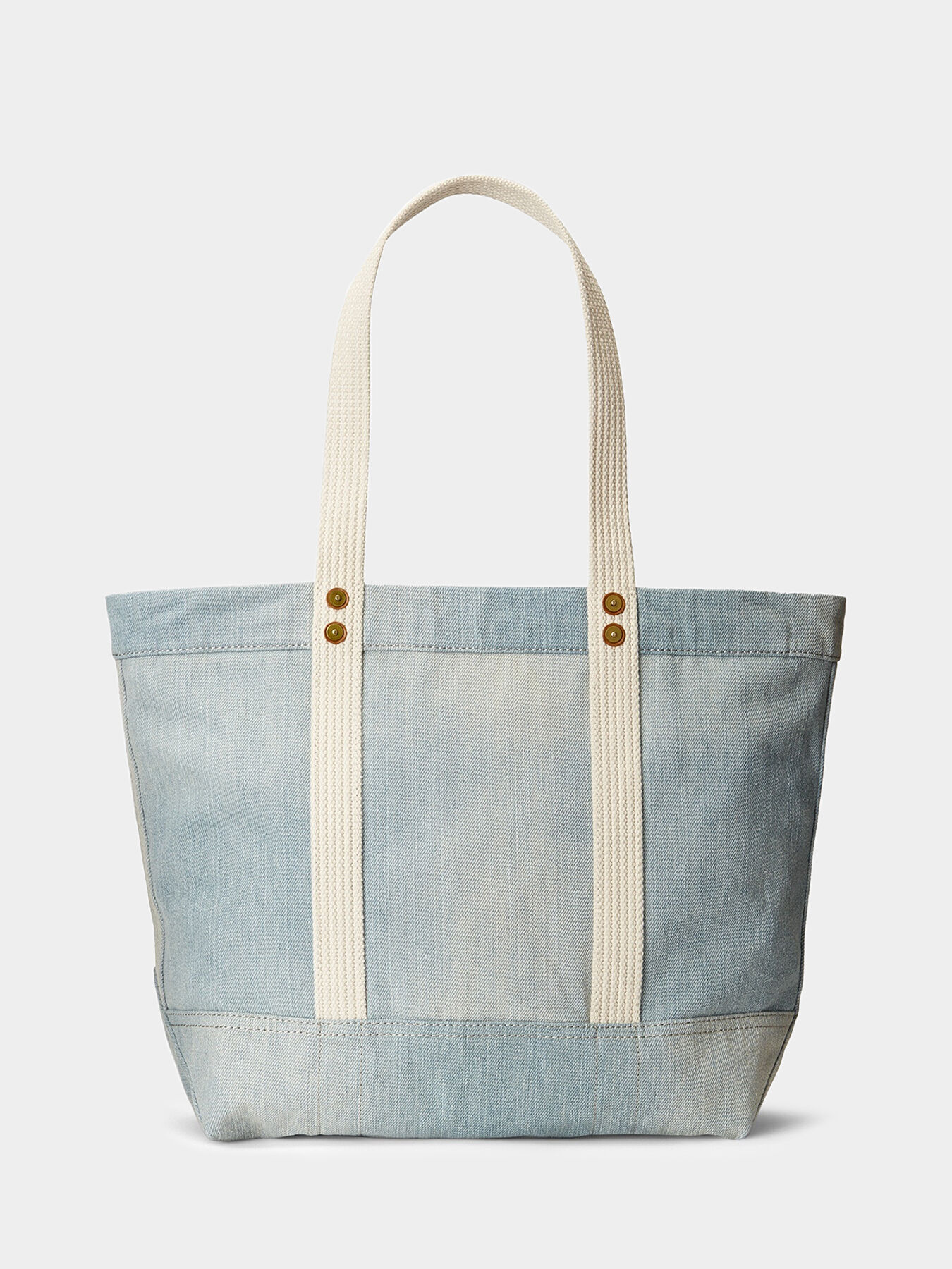Denim tote bag with Polo Bear patch brand POLO RALPH LAUREN