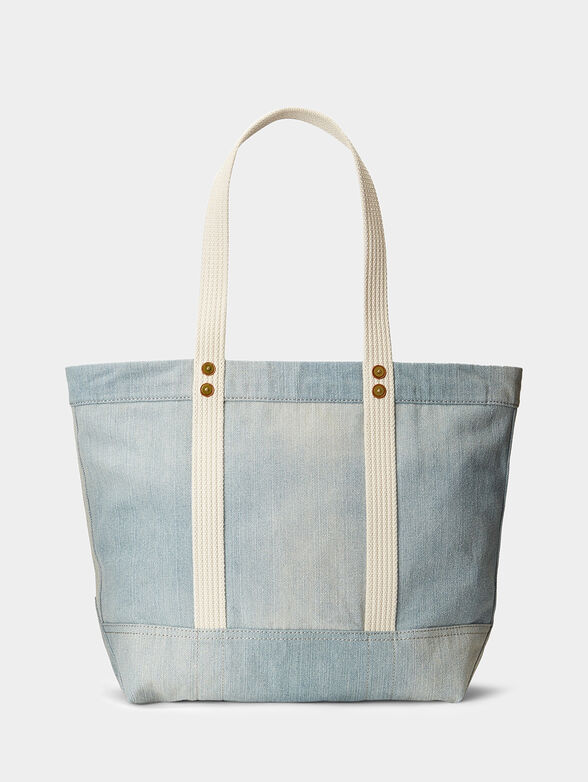 Denim tote bag with Polo Bear patch - 2