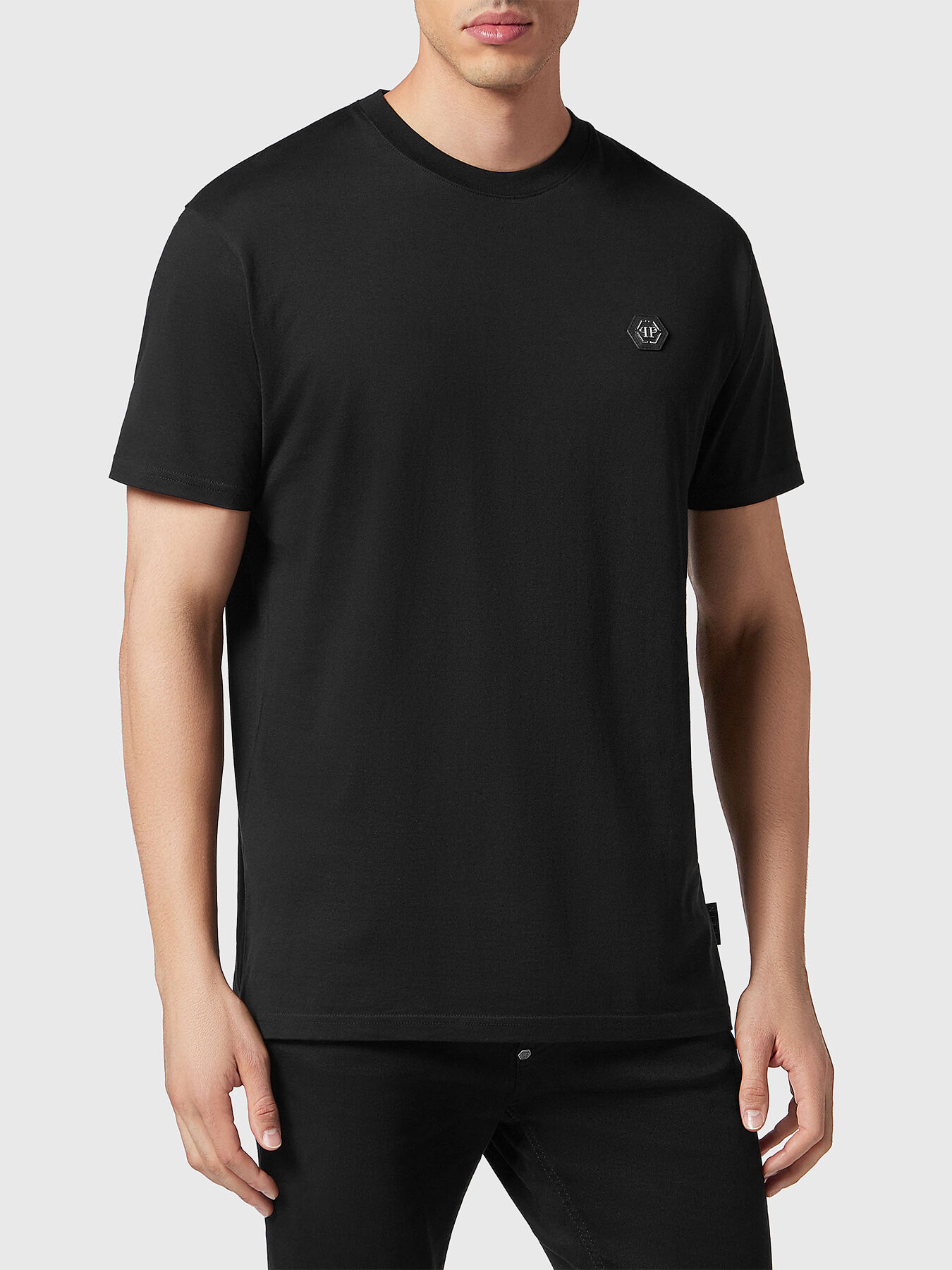 HEXAGON logo print T-shirt brand PHILIPP PLEIN