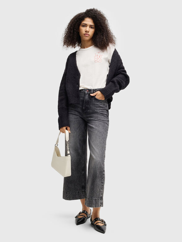 Cotton T-shirt with oval neckline - 2