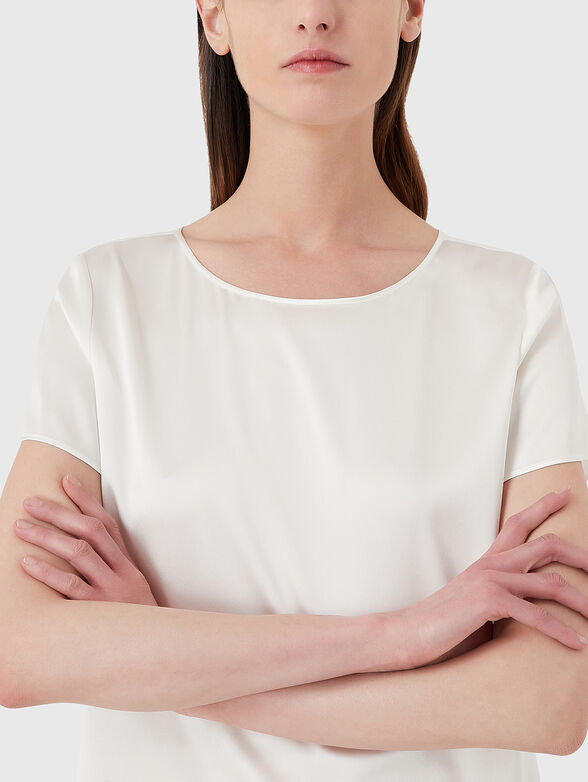 Short sleeved silk blouse - 4