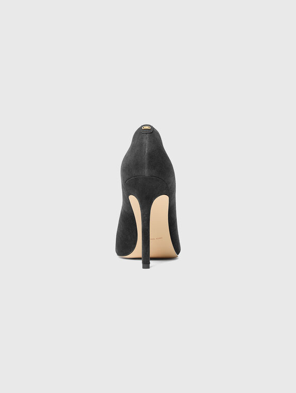 Black suede heels - 4