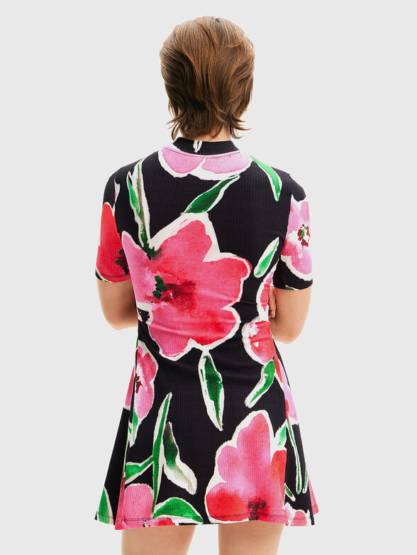 Mini dress with floral print - 2