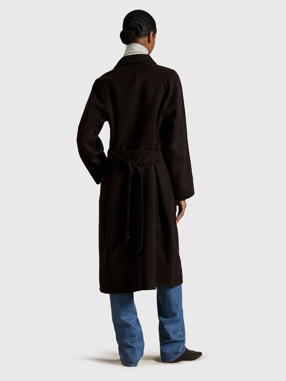 Wool coat with waist belt - 2