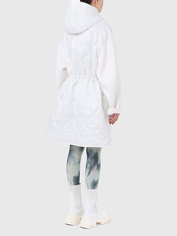 Hooded white coat   - 2