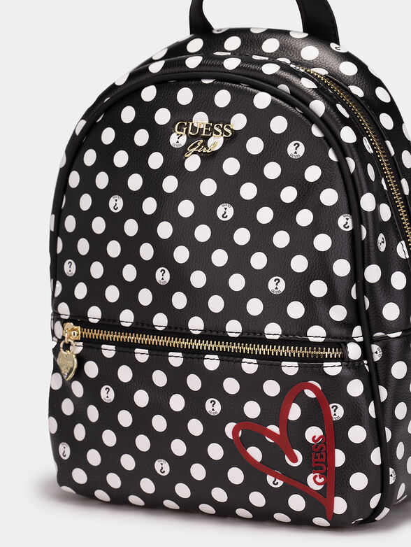 Backpack with polka-dot print - 4