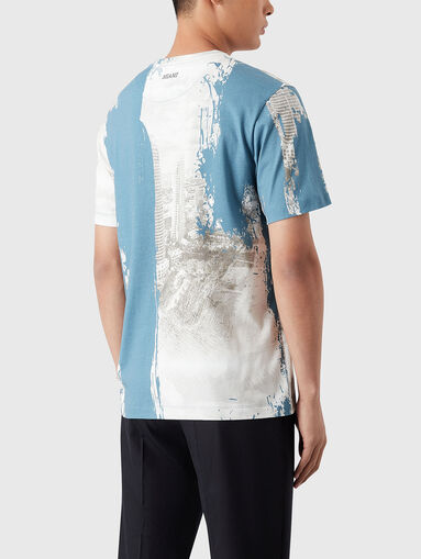 T-shirt with contrasting pattern in green - 3