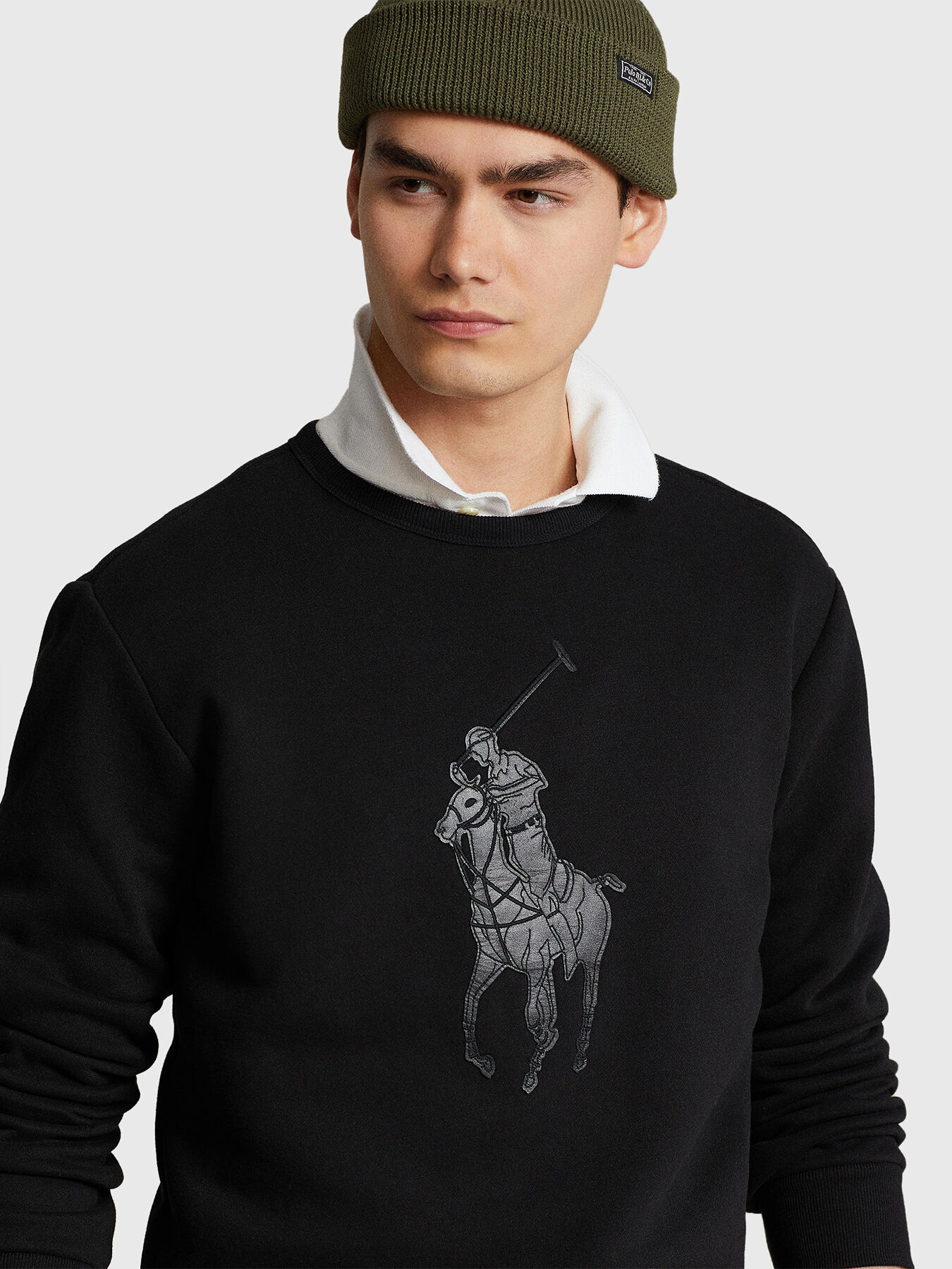 Black sweatshirt with detail brand POLO RALPH LAUREN