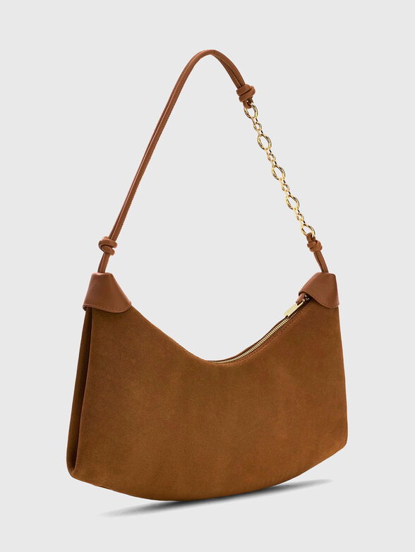 Brown suede hobo bag - 3