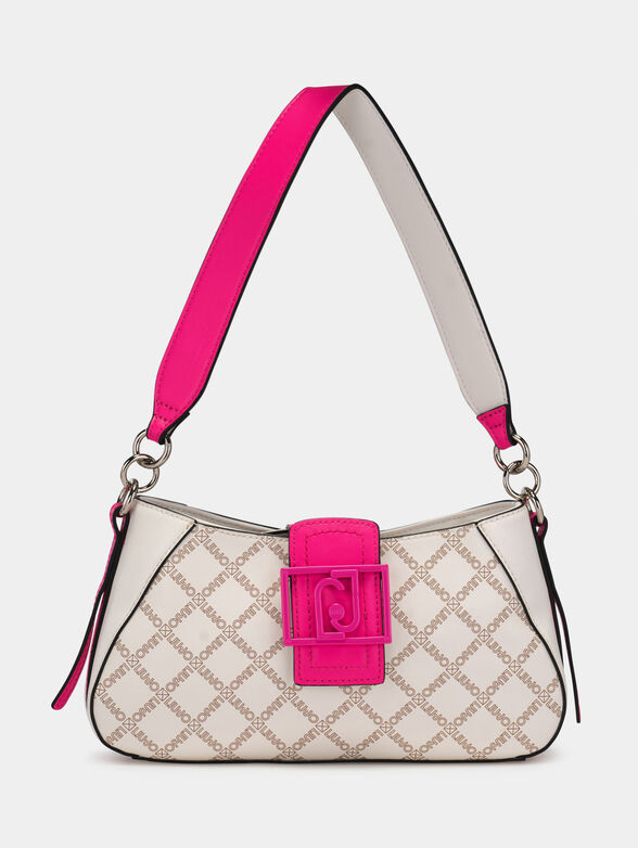 Shoulder bag with logo print and neon details - 1