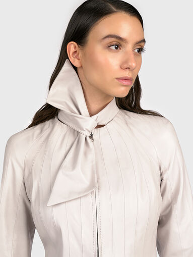 Elegant leather jacket - 3