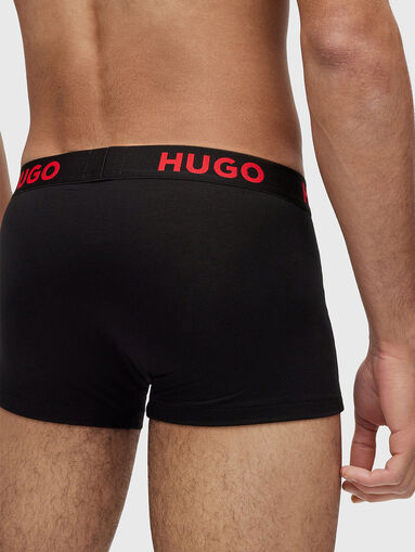 Set of three pairs of trunks with logo accent - 3