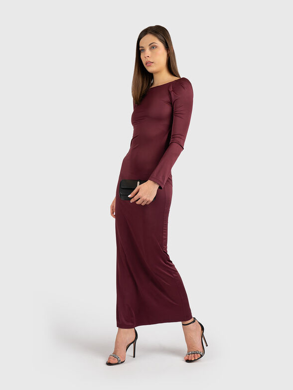 Midi dress with an open back - 6