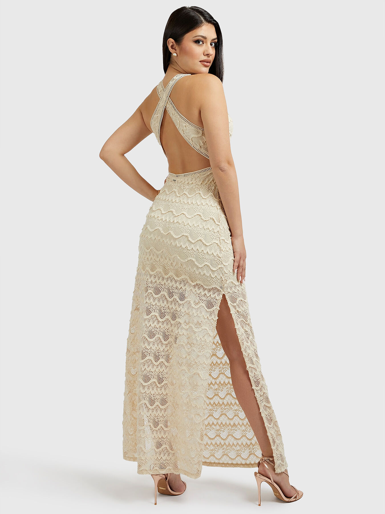 MEDI2WAYDENIMLIKE LACE DOCKING DRESSベージュ lace docking dress【beige】 – BUNNY APARTMENT